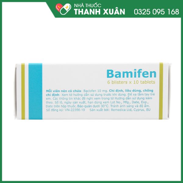 Bamifen giãm cơ, giảm co cứng cơ vân